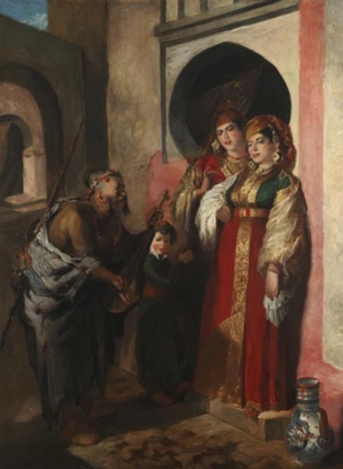 Musicista marocchino a Tangeri, circa 1859